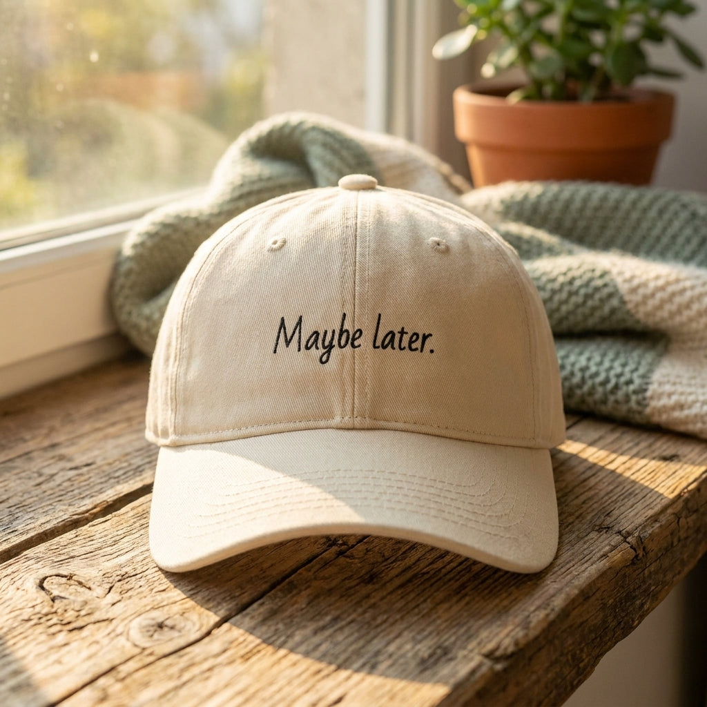 Maybe Later — Coastal Washed Cap — Rose & Raye Co.