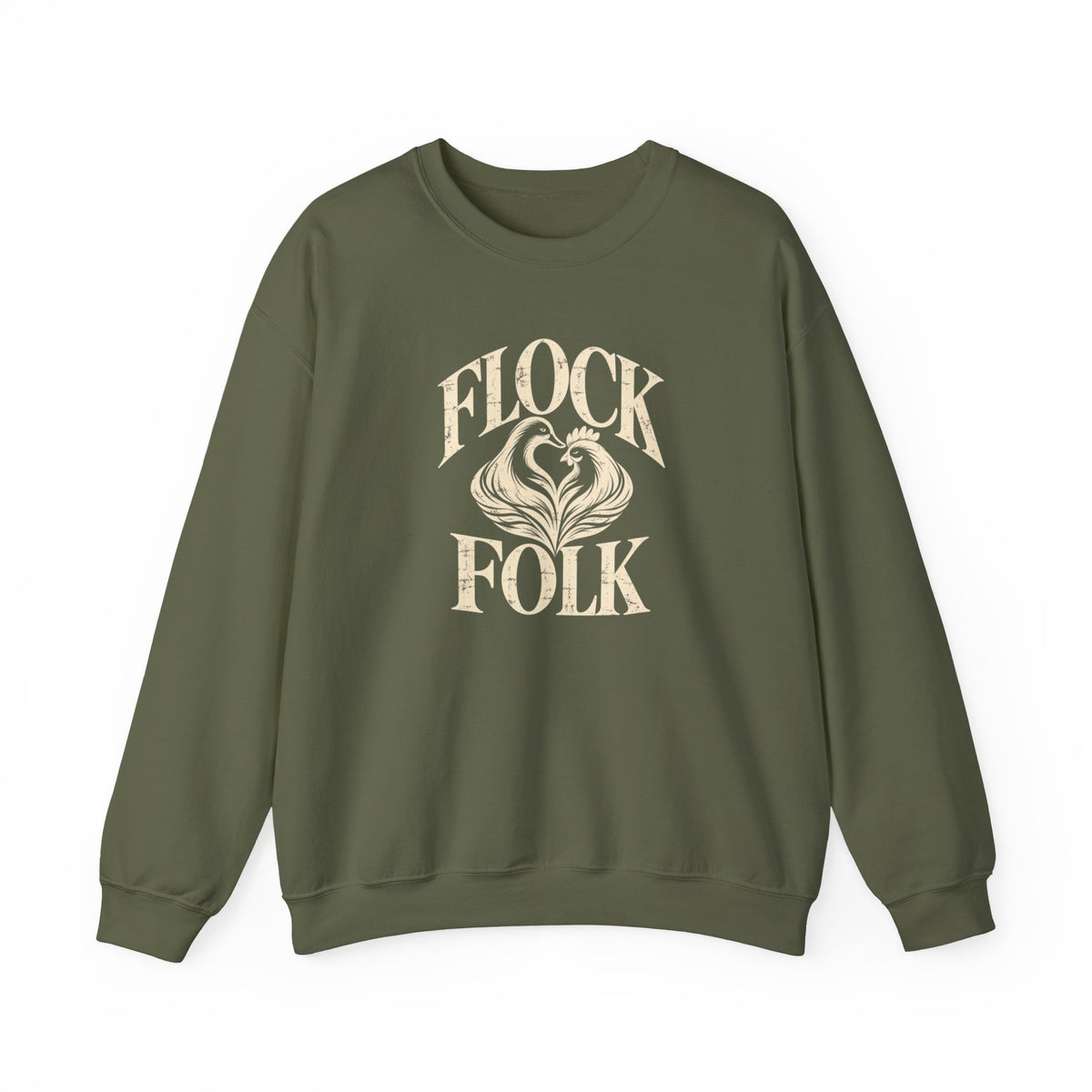 Flock Folk Crewneck Sweatshirt | Chicken & Duck Keeper Sweatshirt