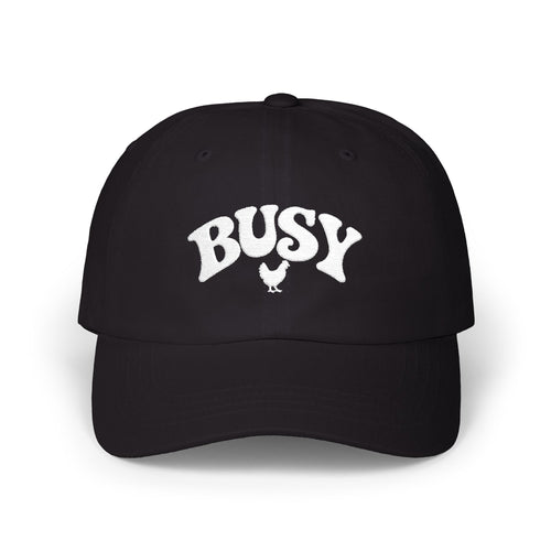 Busy Embroidered Dad embroidered hat for backyard chicken keepers
