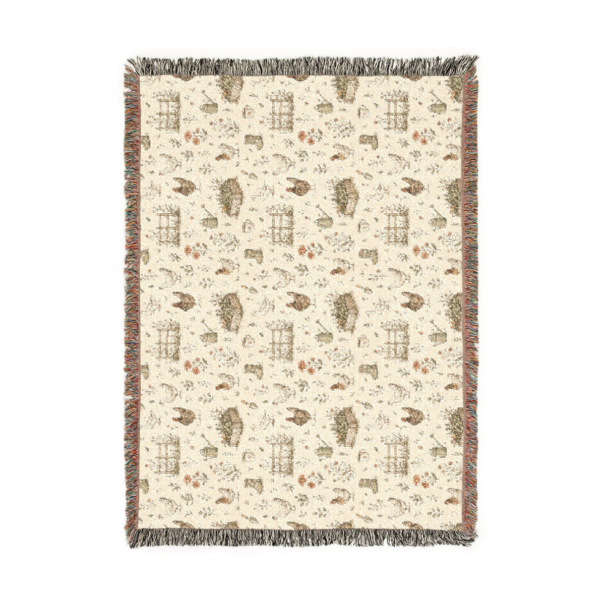Vintage Backyard Dreamer Woven Throw home decor for backyard chicken keepers