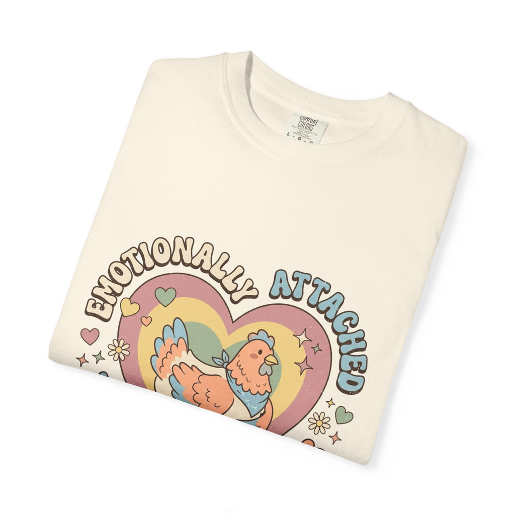 Emotionally Attached to My Chickens | Retro Comfort Colors Tee