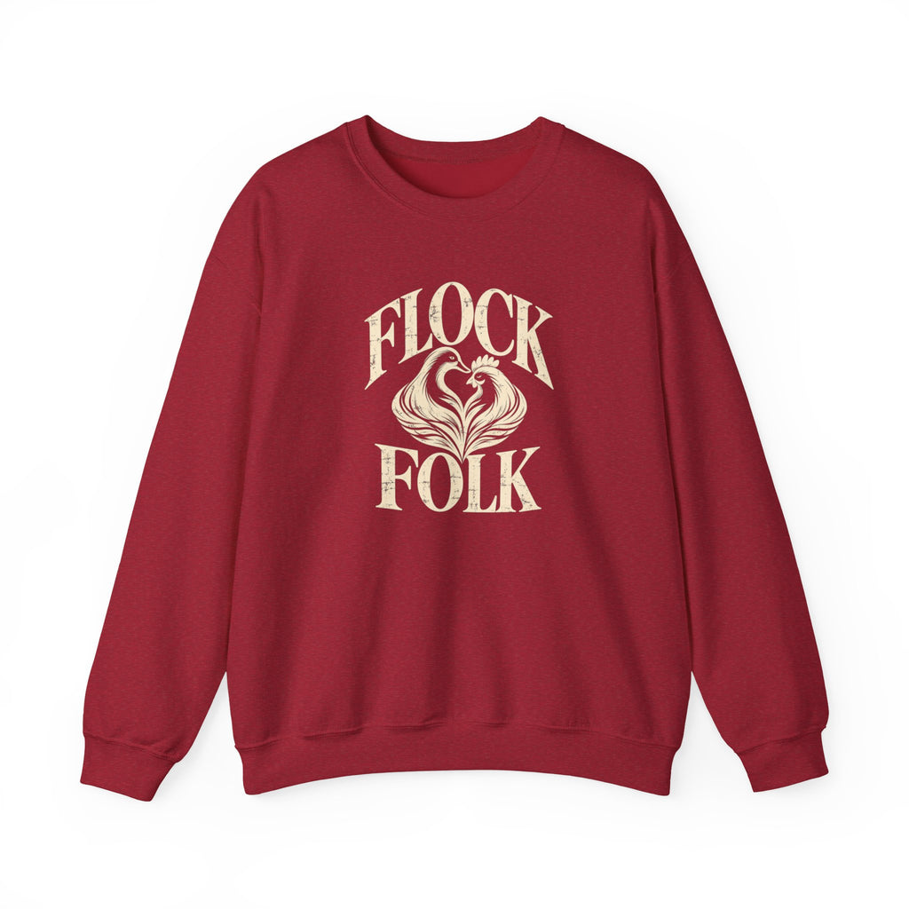 Flock Folk Crewneck Sweatshirt | Chicken & Duck Keeper Sweatshirt