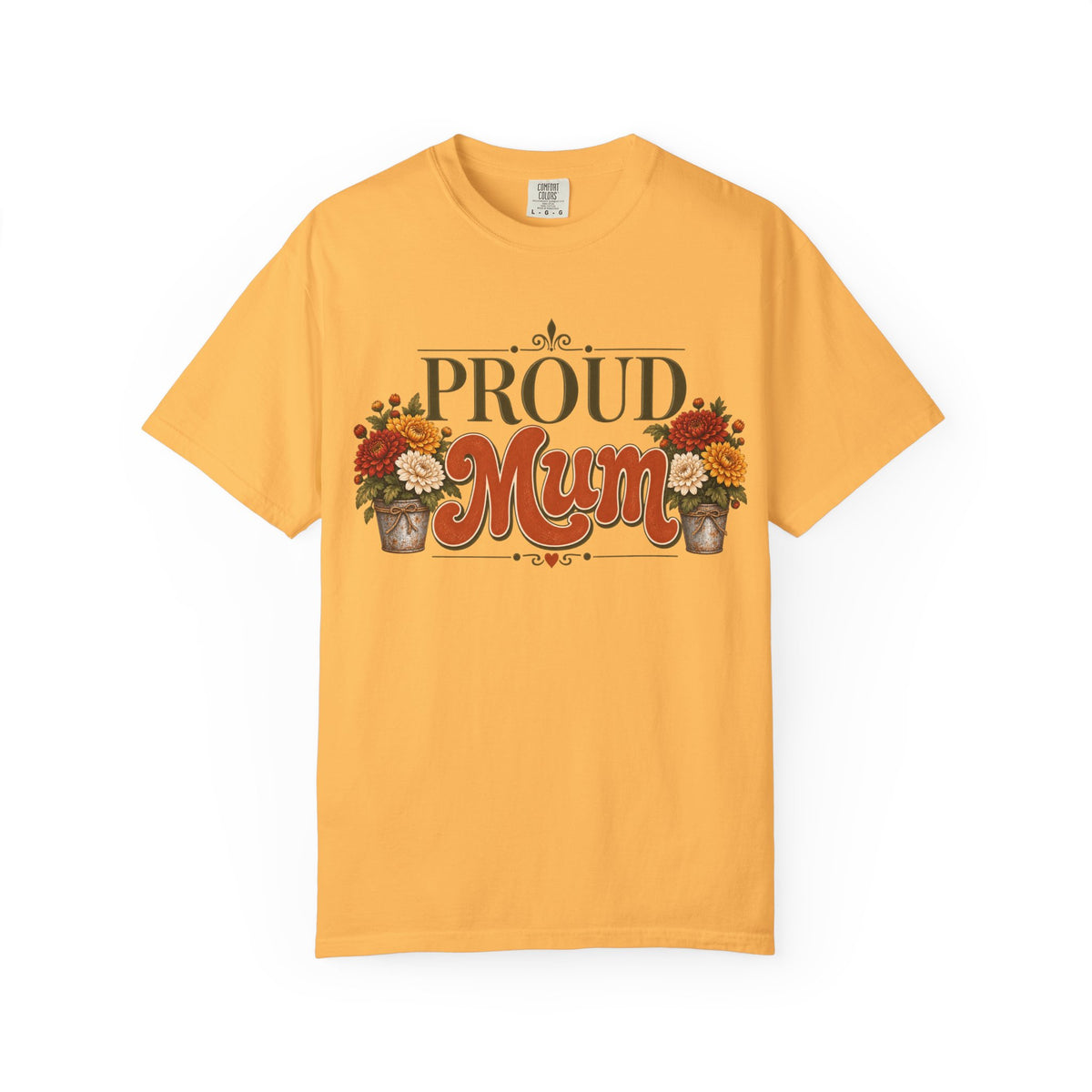 Proud Mum Floral graphic t-shirt for backyard flock lovers