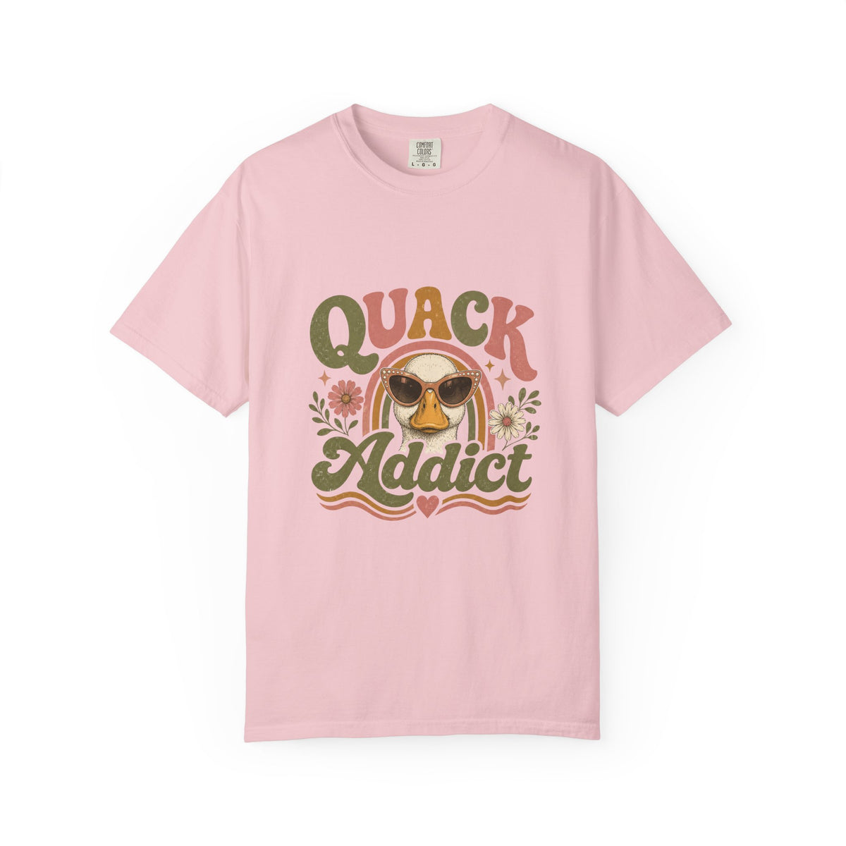Quack Addict graphic t-shirt for backyard flock lovers