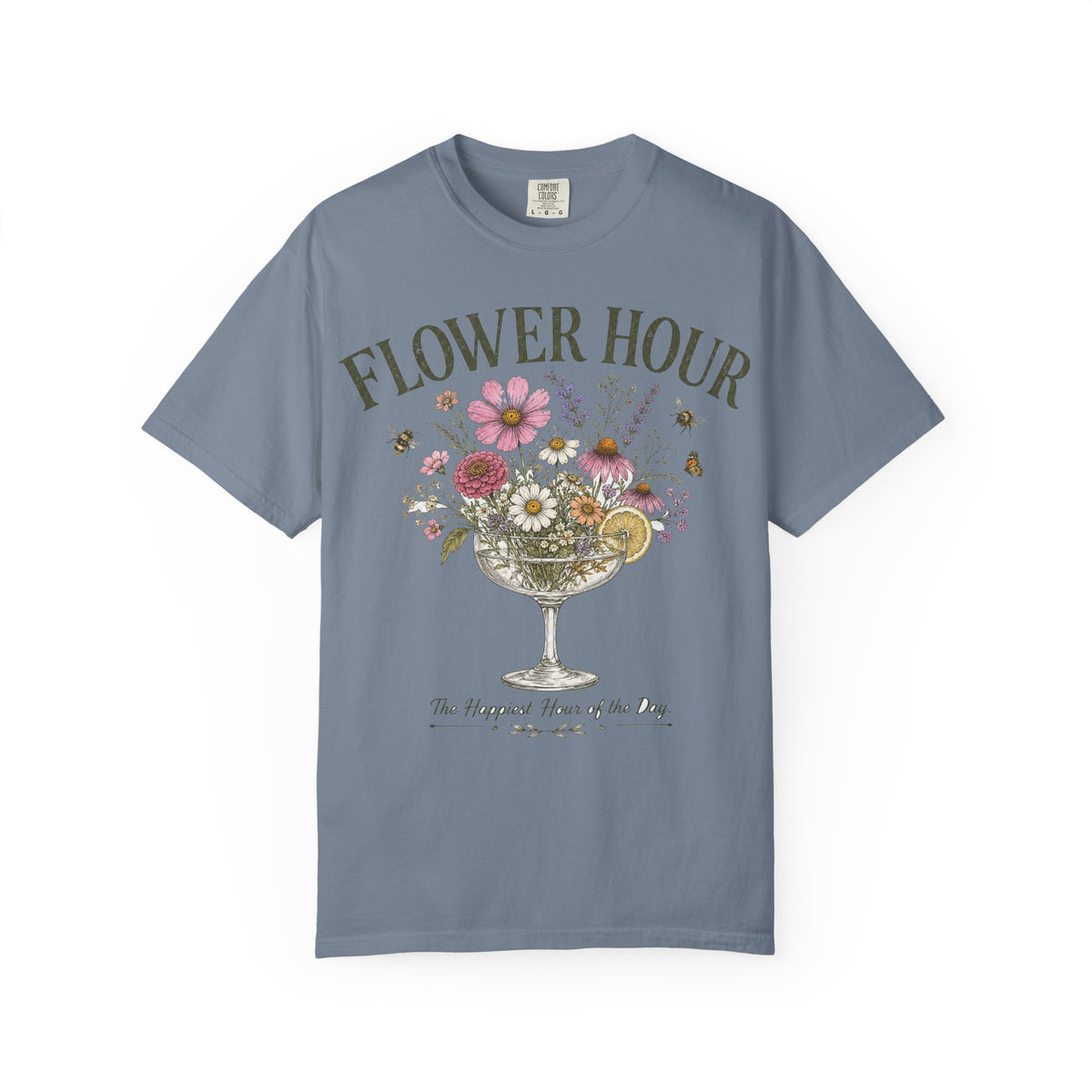Flower Hour graphic t-shirt for backyard flock lovers