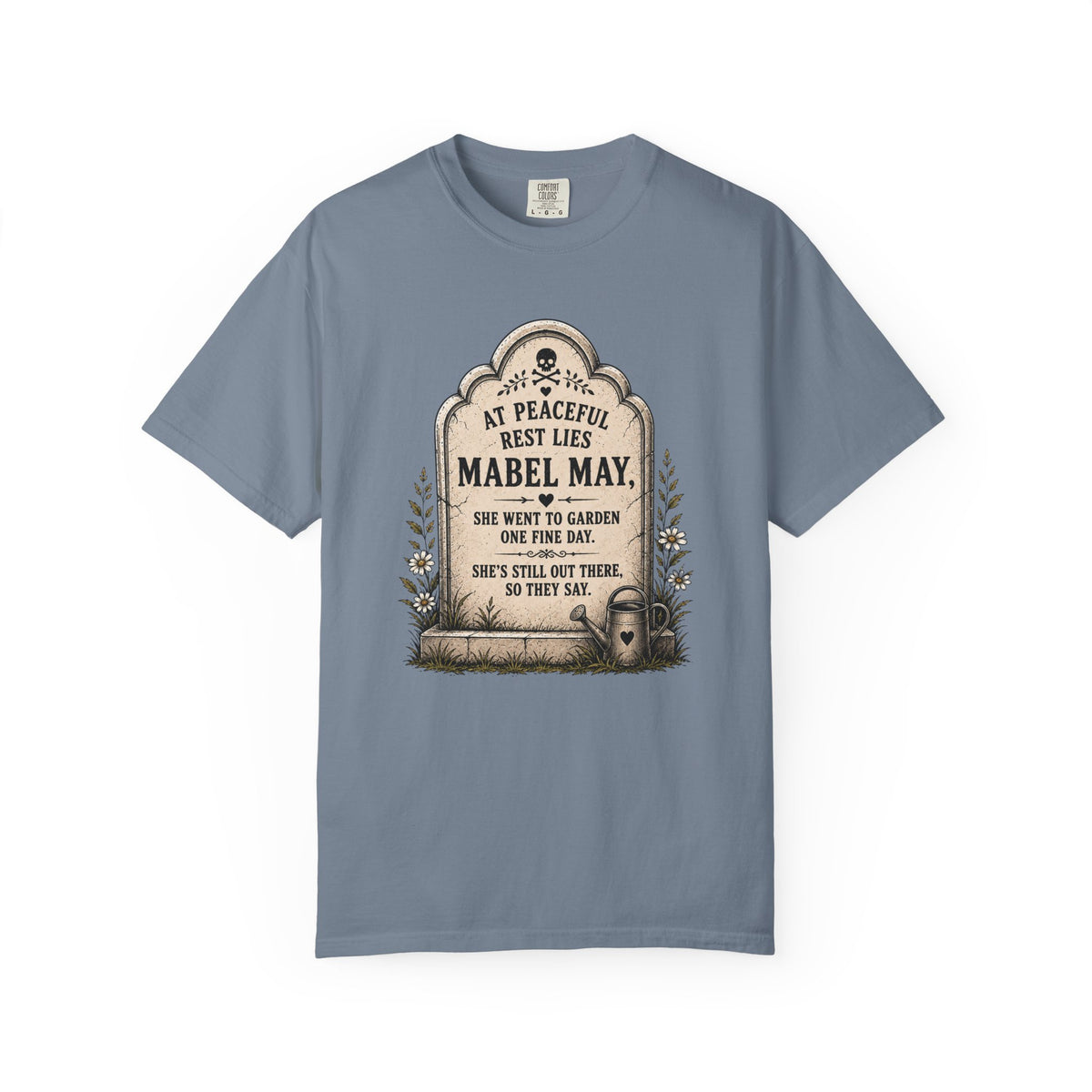 Mabel May Tombstone graphic t-shirt for backyard chicken keepers