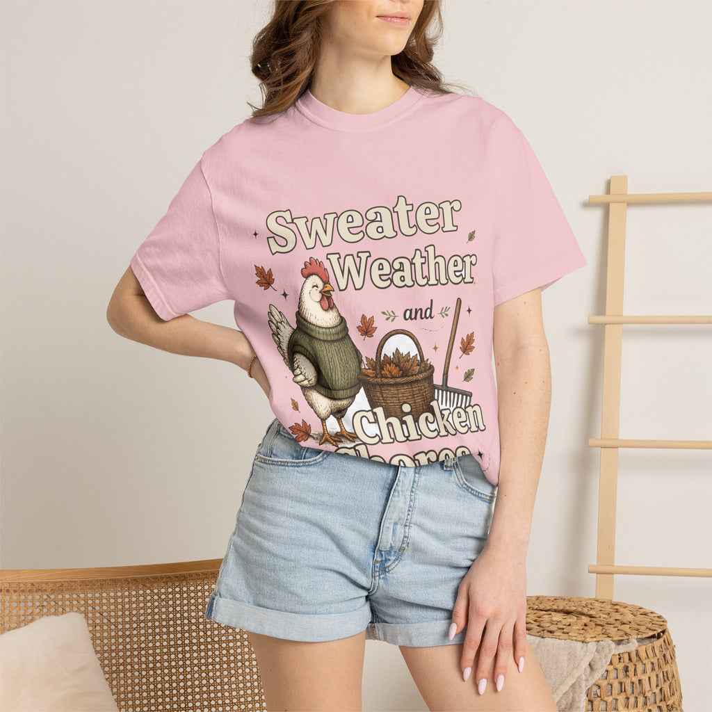 Sweater Weather & Chicken Chores | Fall Backyard Chicken Tee