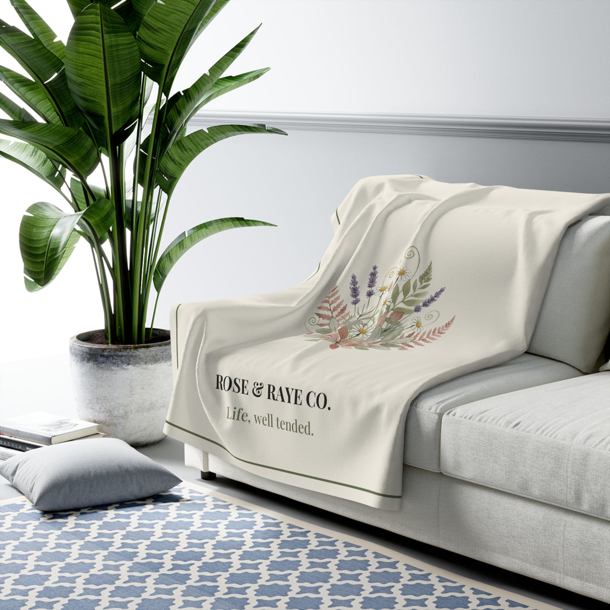 Life, Well Tended woven throw blanket for backyard flock lovers