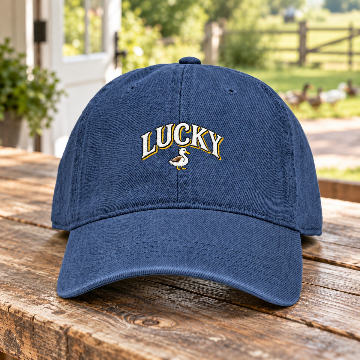 Lucky Duck Embroidered Baseball Cap - Hats for Duck People