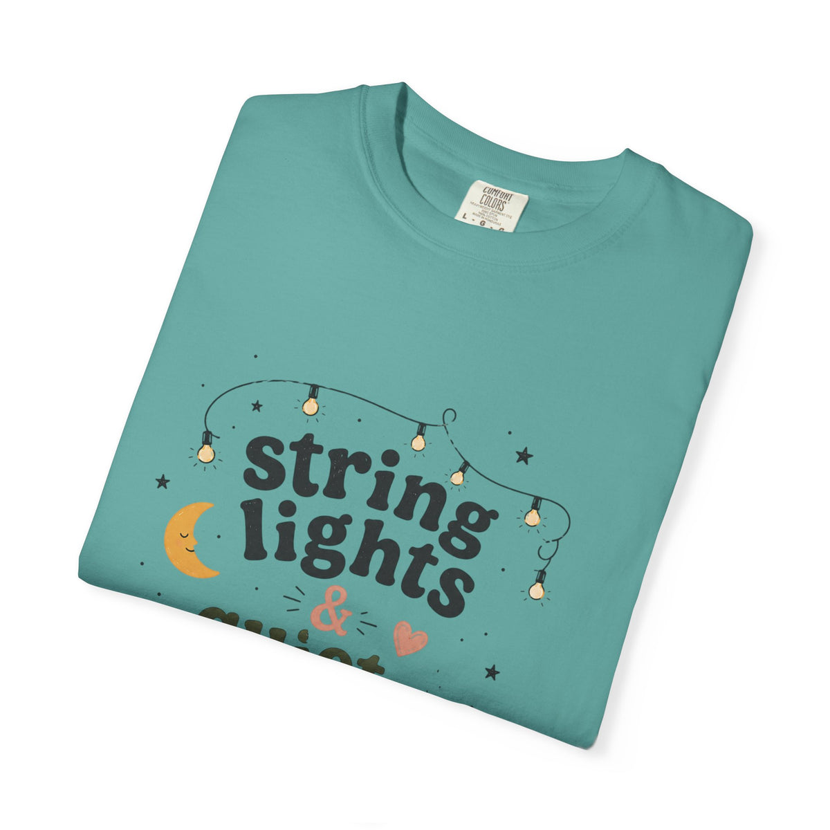 String Lights & Quiet Nights — Cozy Cottagecore Patio Tee