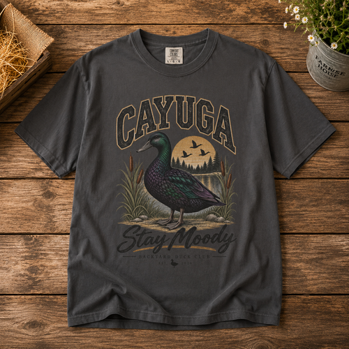 Cayuga Backyard Duck Club tabletop mockup