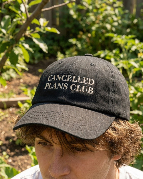 Cancelled Plans Club embroidered hat for backyard flock lovers
