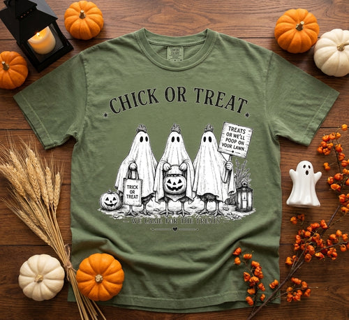 Chick or Treat — Funny Halloween Chicken Tee