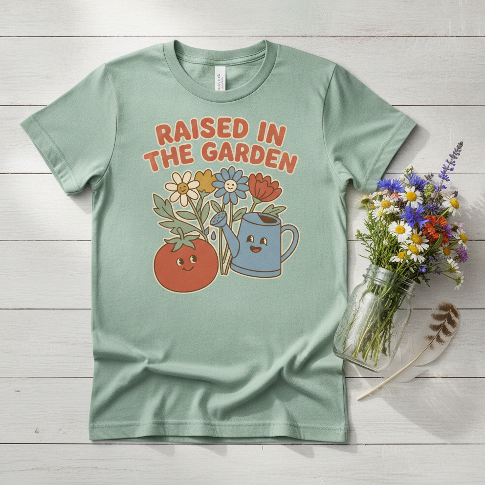 Raised in the Garden | Kids Comfort Colors Tee