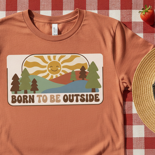 Born to Be Outside | Kids Comfort Colors Tee