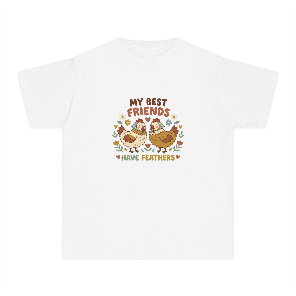 My Best Friends Have Feathers | Kids Comfort Colors Tee