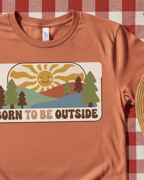 Born to Be Outside | Kids Comfort Colors Tee