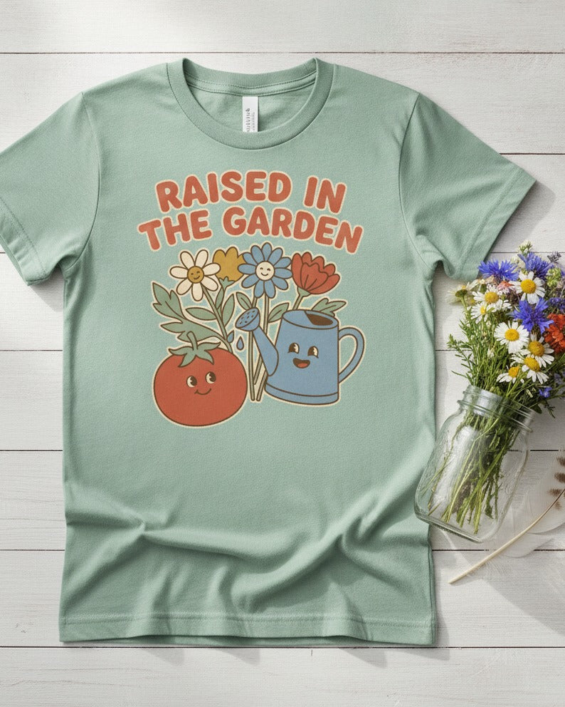 Raised in the Garden | Kids Comfort Colors Tee