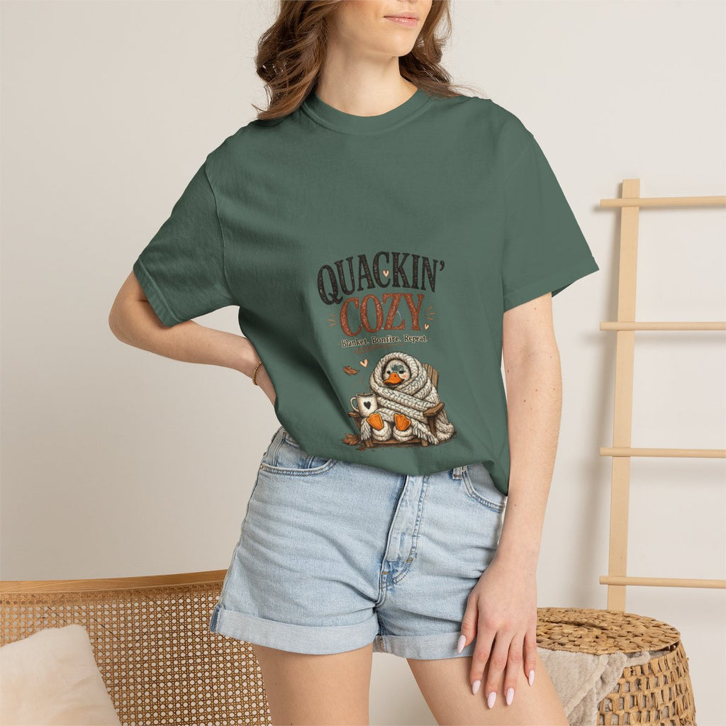 Quackin' Cozy — Cozy Fall Duck Tee — worn — Rose & Raye Co.