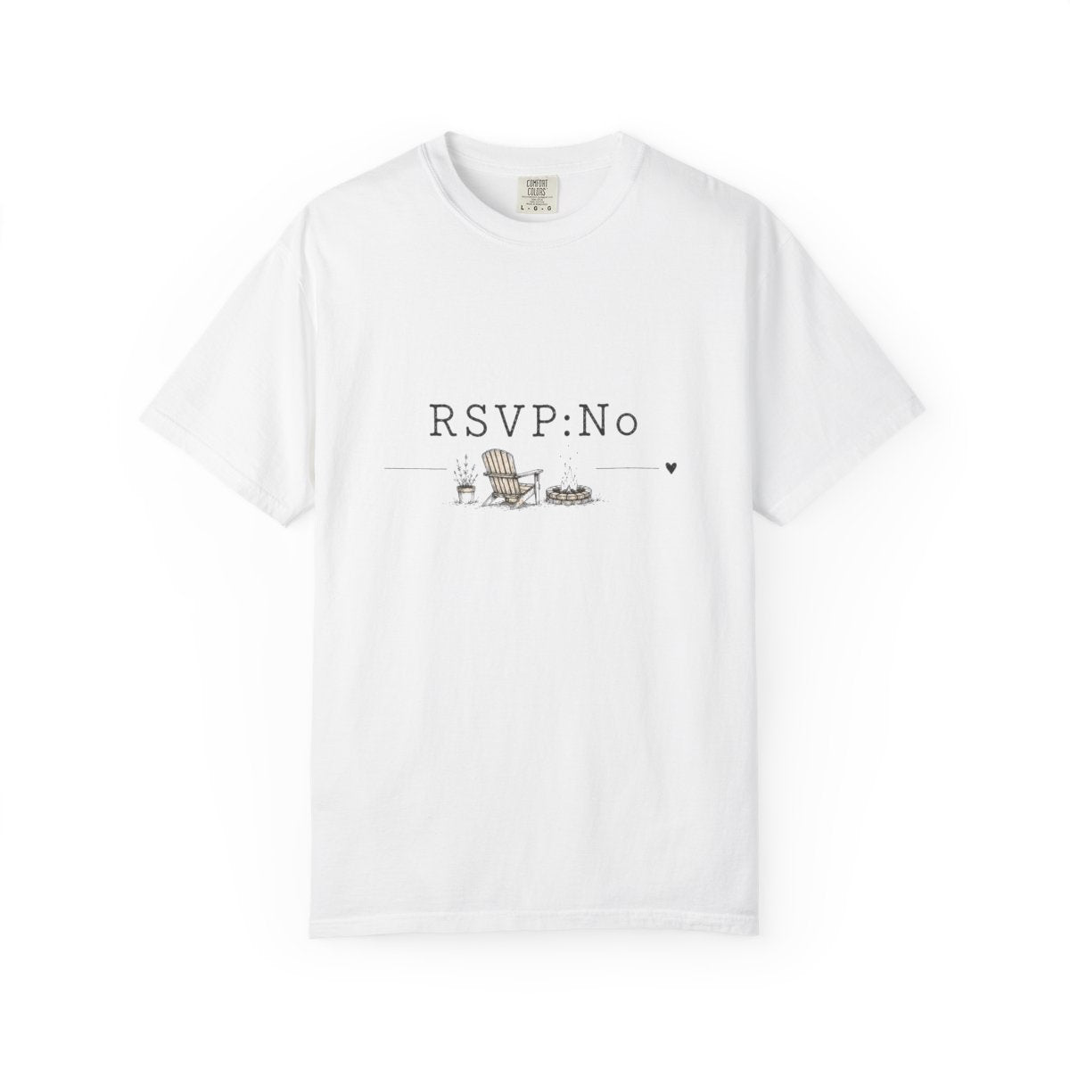 RSVP: No T-Shirt — Funny Introvert Graphic Tee with Lounge Cat Design