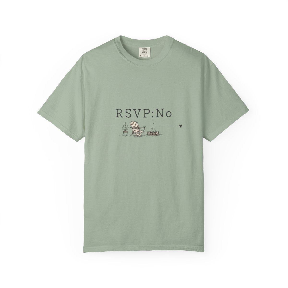 RSVP: No T-Shirt — Funny Introvert Graphic Tee with Lounge Cat Design