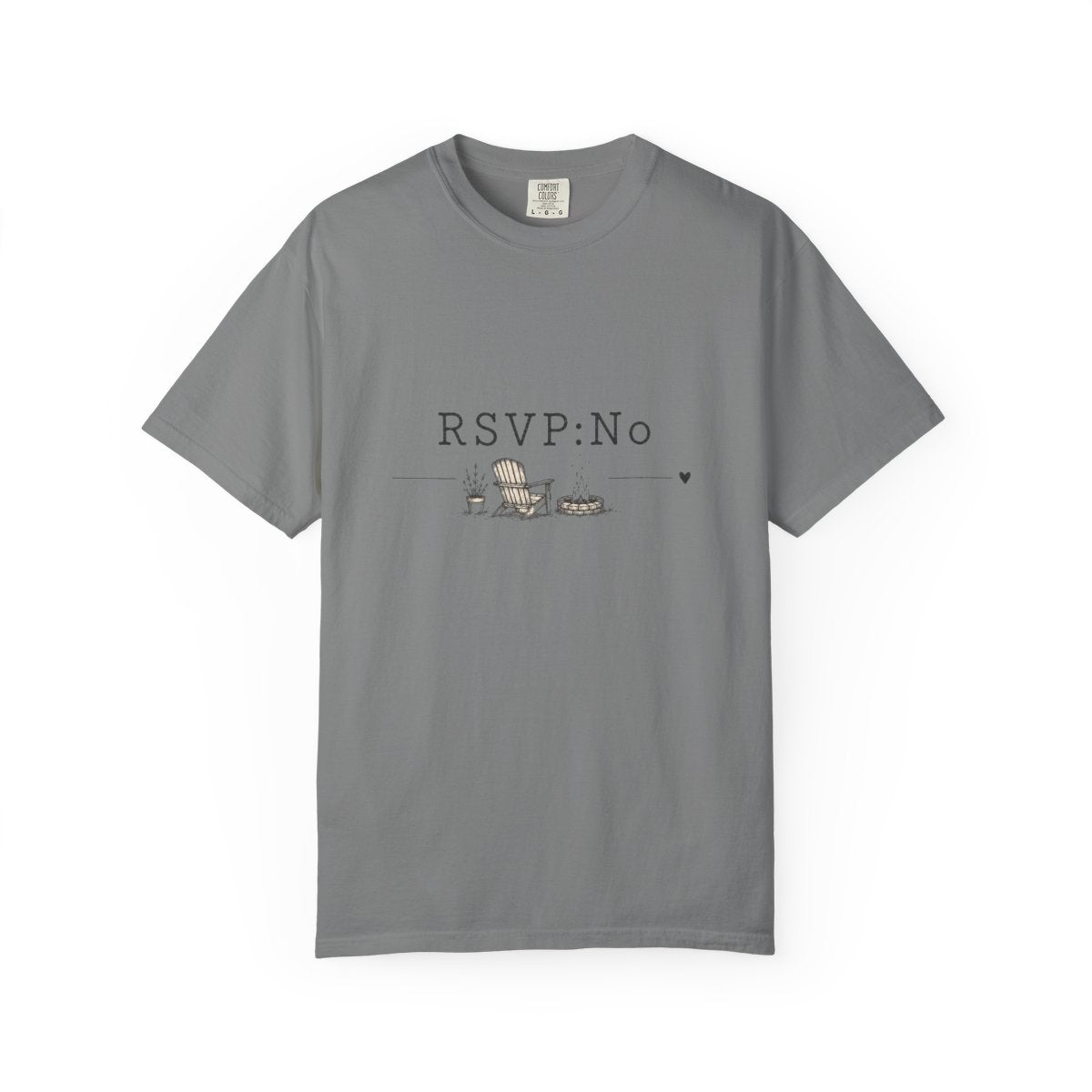 RSVP: No T-Shirt — Funny Introvert Graphic Tee with Lounge Cat Design