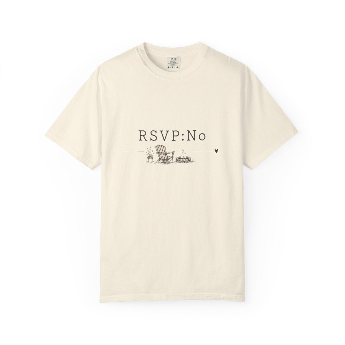 RSVP: No T-Shirt — Funny Introvert Graphic Tee with Lounge Cat Design