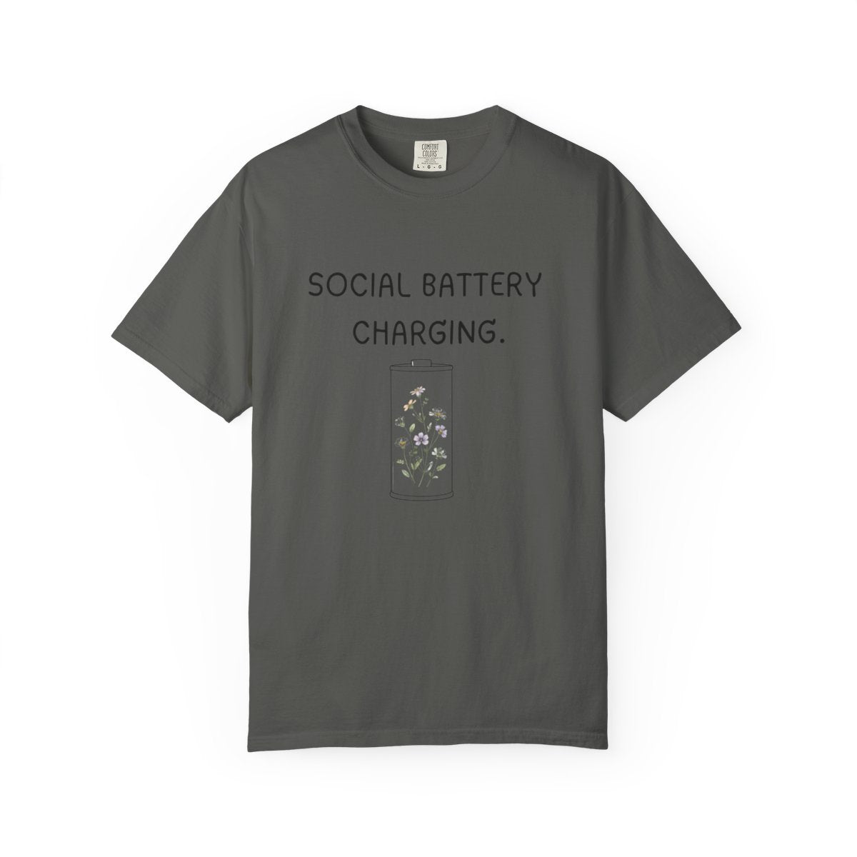 Social Battery Charging T-Shirt — Cute Recharge Phone Graphic Tee