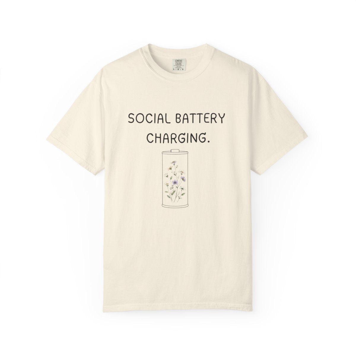 Social Battery Charging T-Shirt — Cute Recharge Phone Graphic Tee
