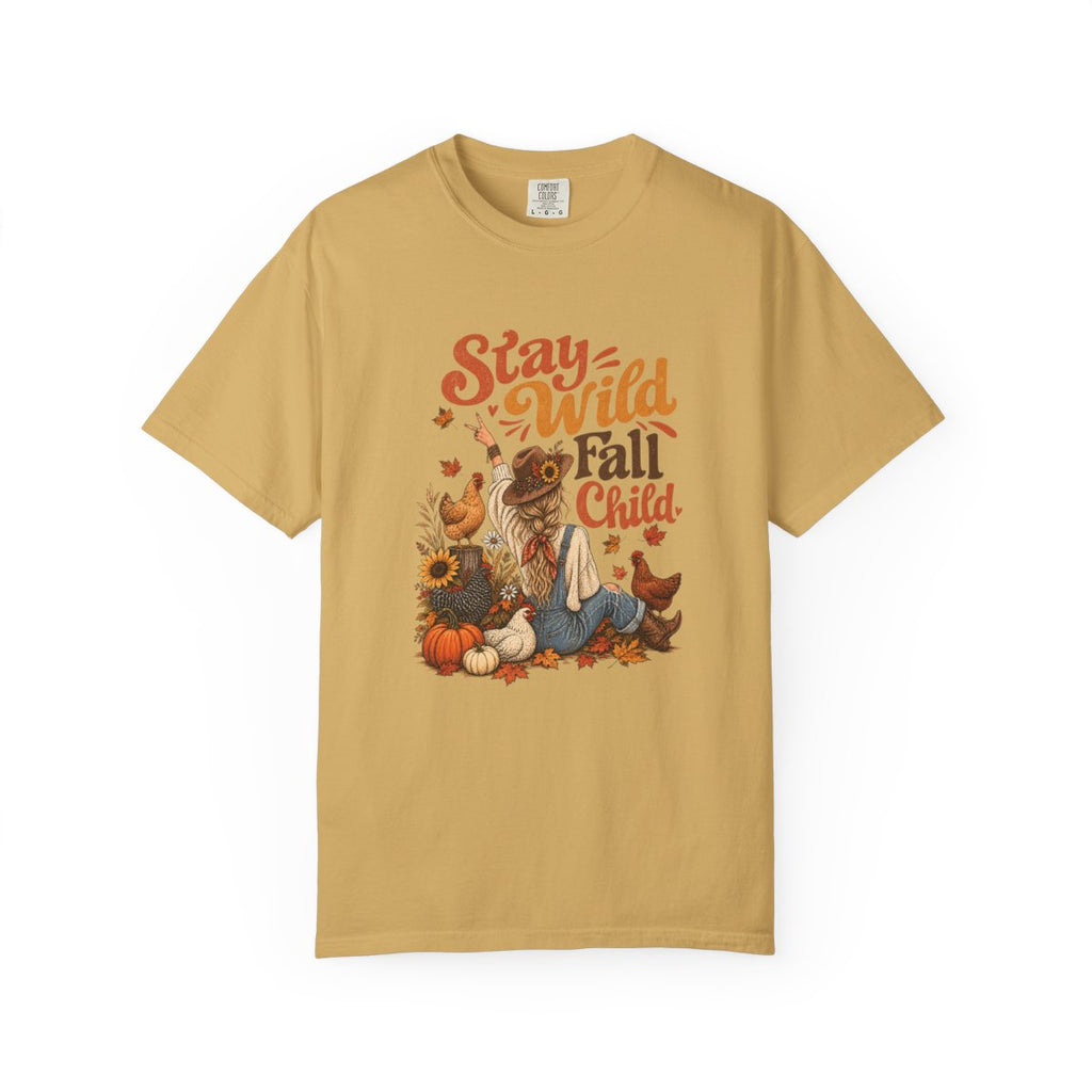 Stay Wild Fall Child boho autumn chicken tee