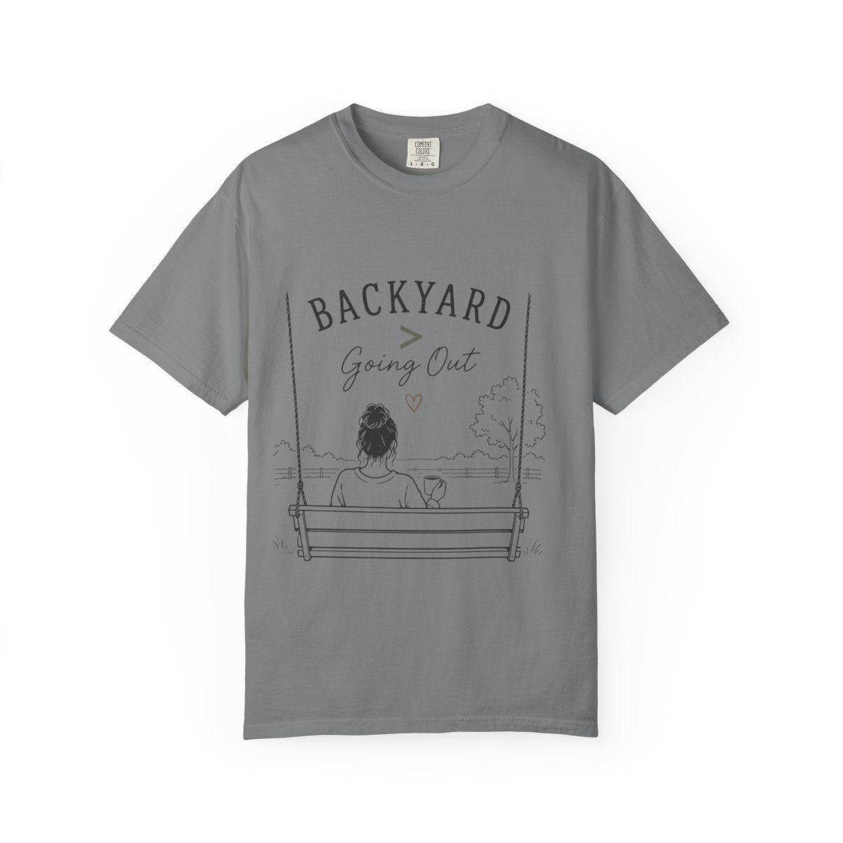 T-Shirt — “Backyard Going Out” Swing Graphic Tee