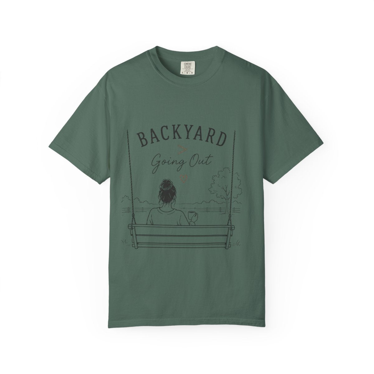 T-Shirt — “Backyard Going Out” Swing Graphic Tee