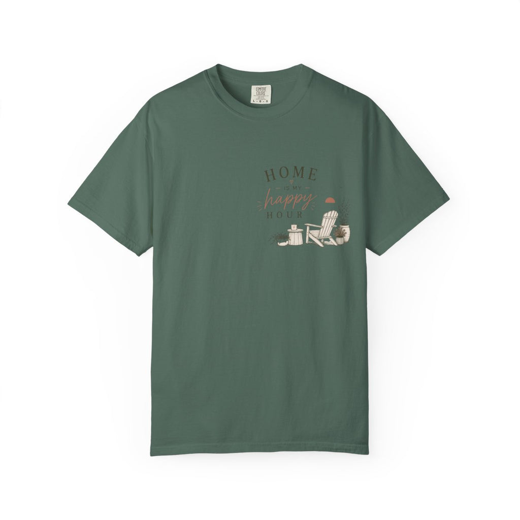 T-Shirt — "Home Happy Hour" Cozy Coastal Graphic Tee