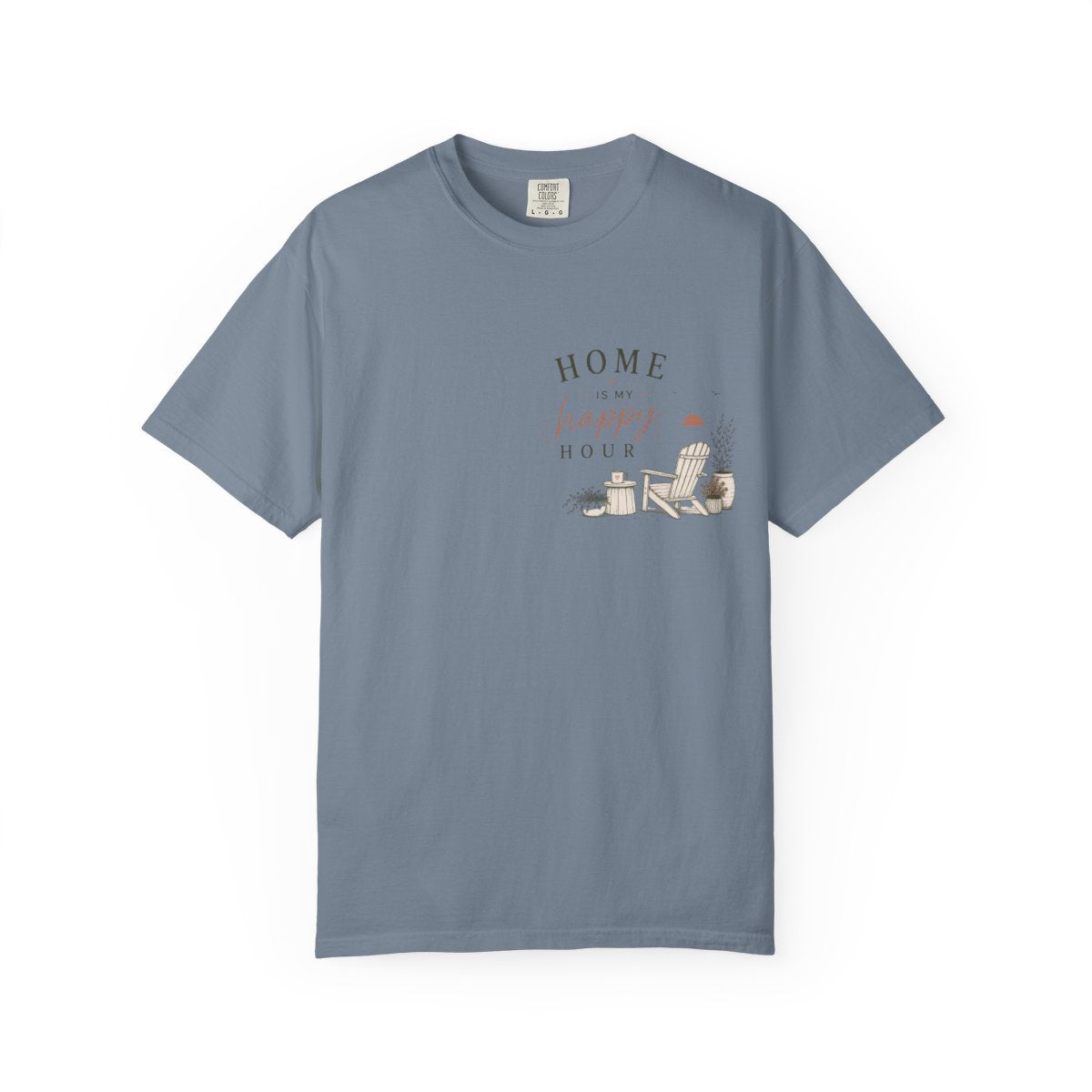 T-Shirt — "Home Happy Hour" Cozy Coastal Graphic Tee