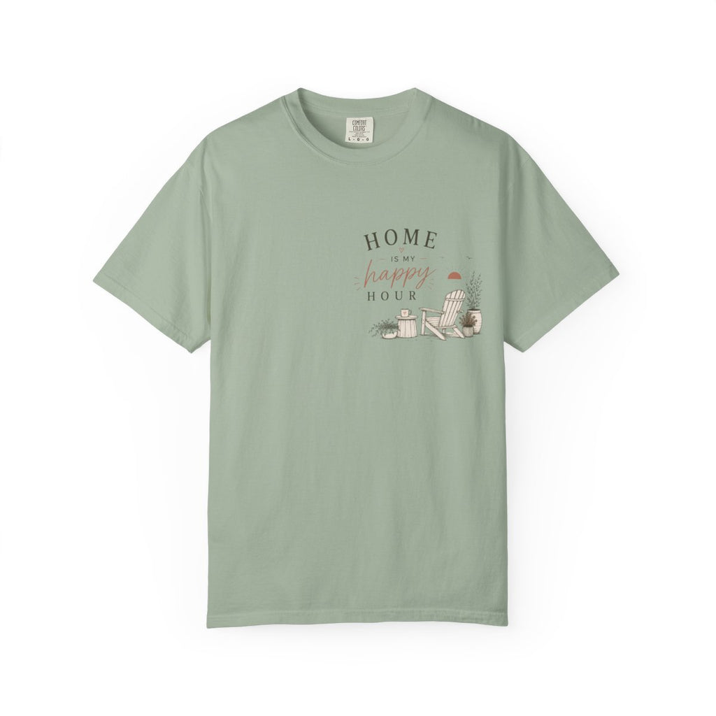 T-Shirt — "Home Happy Hour" Cozy Coastal Graphic Tee