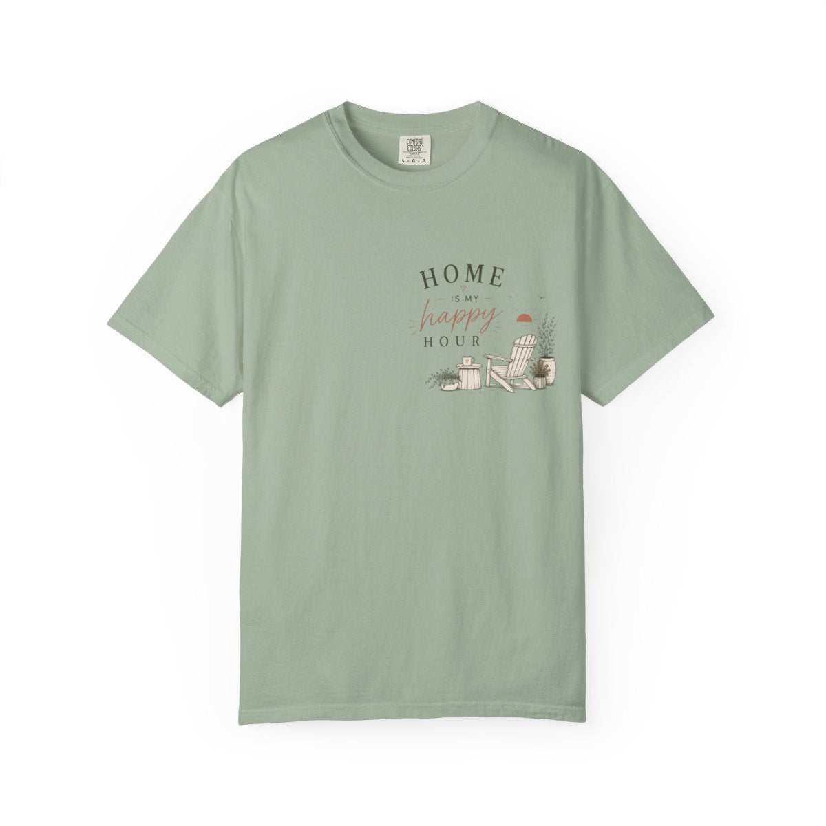 T-Shirt — "Home Happy Hour" Cozy Coastal Graphic Tee