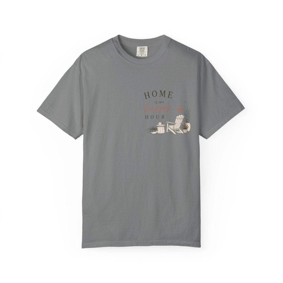 T-Shirt — "Home Happy Hour" Cozy Coastal Graphic Tee