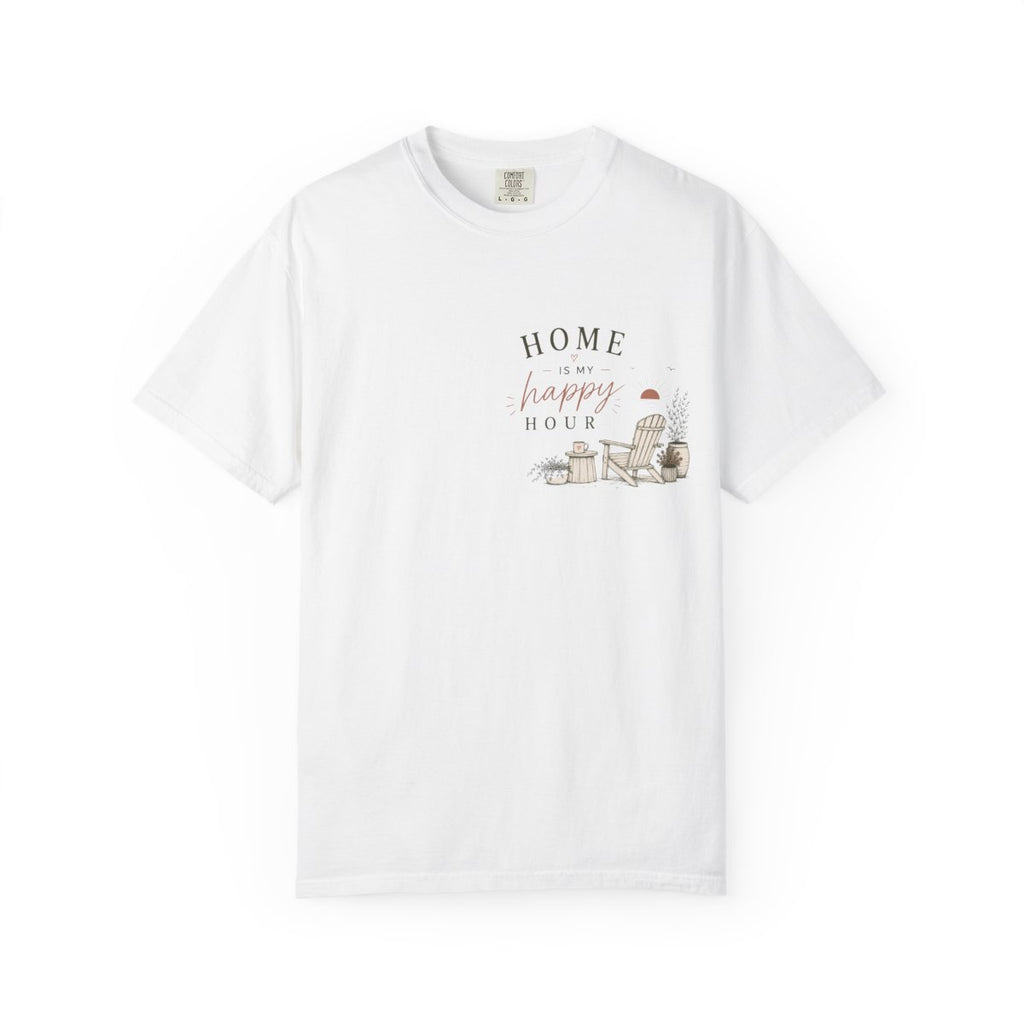 T-Shirt — "Home Happy Hour" Cozy Coastal Graphic Tee